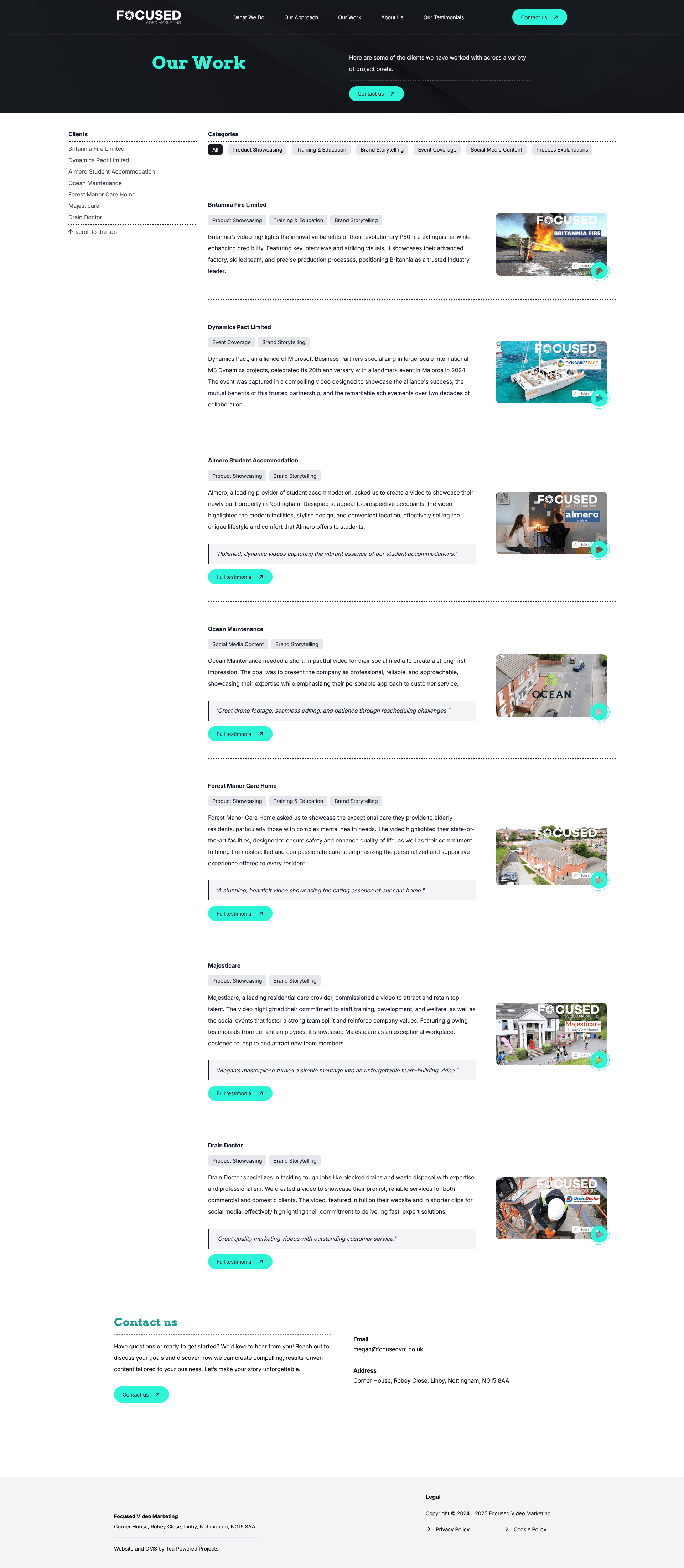 Focused Video Marketing Site