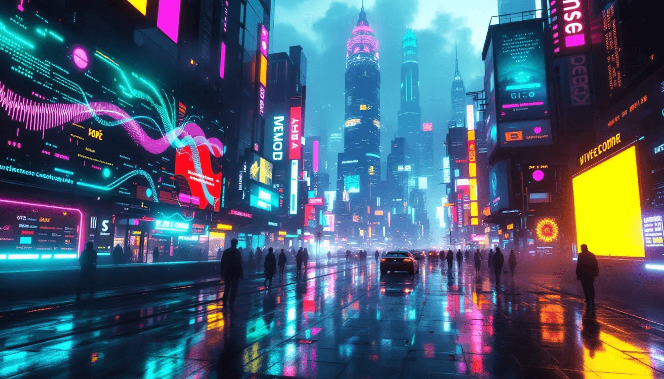 A futuristic representation of vibe coding, illustrating its potential evolution.