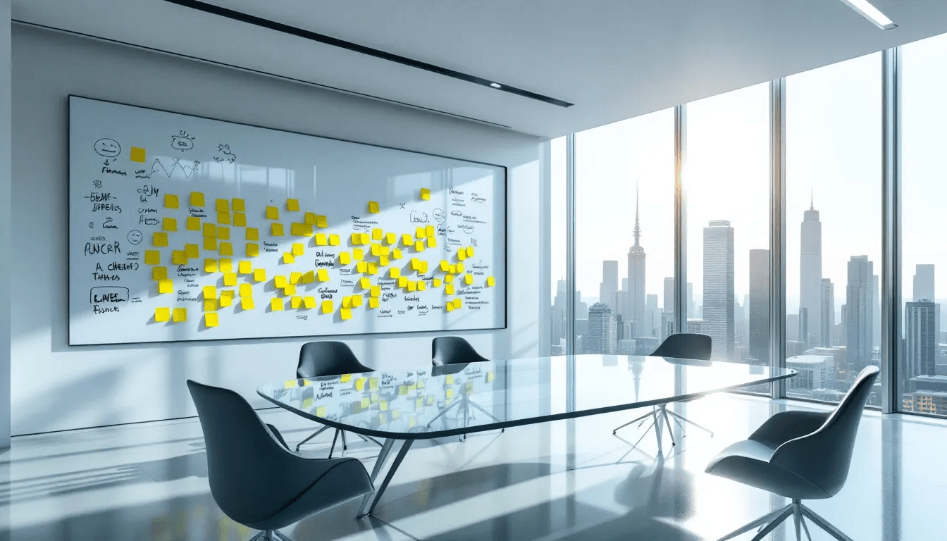 A creative workspace showcasing a web design firm at work.