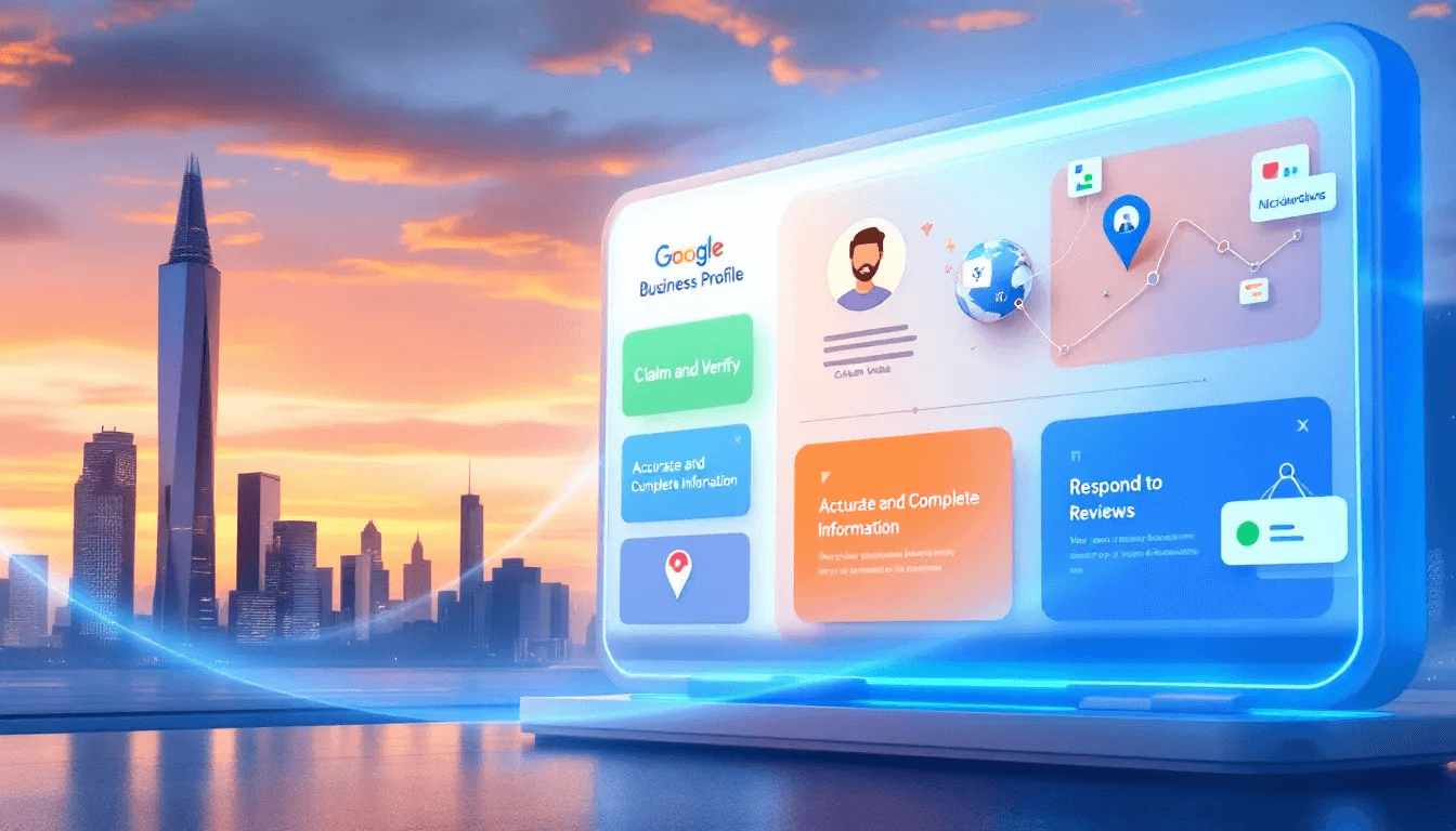 Optimizing a Google Business Profile for better online visibility.