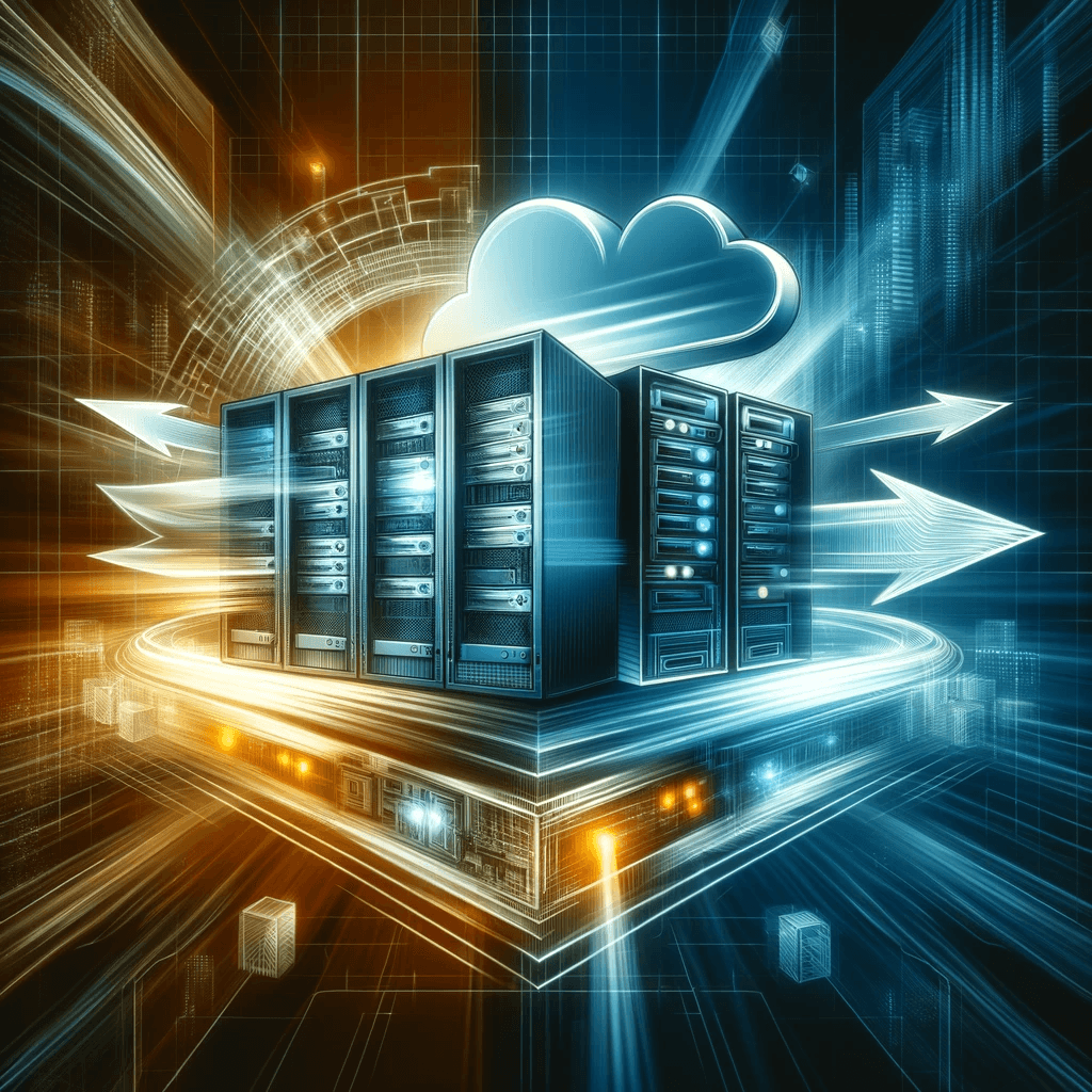 Ilustation showing a server setup for micro businesses